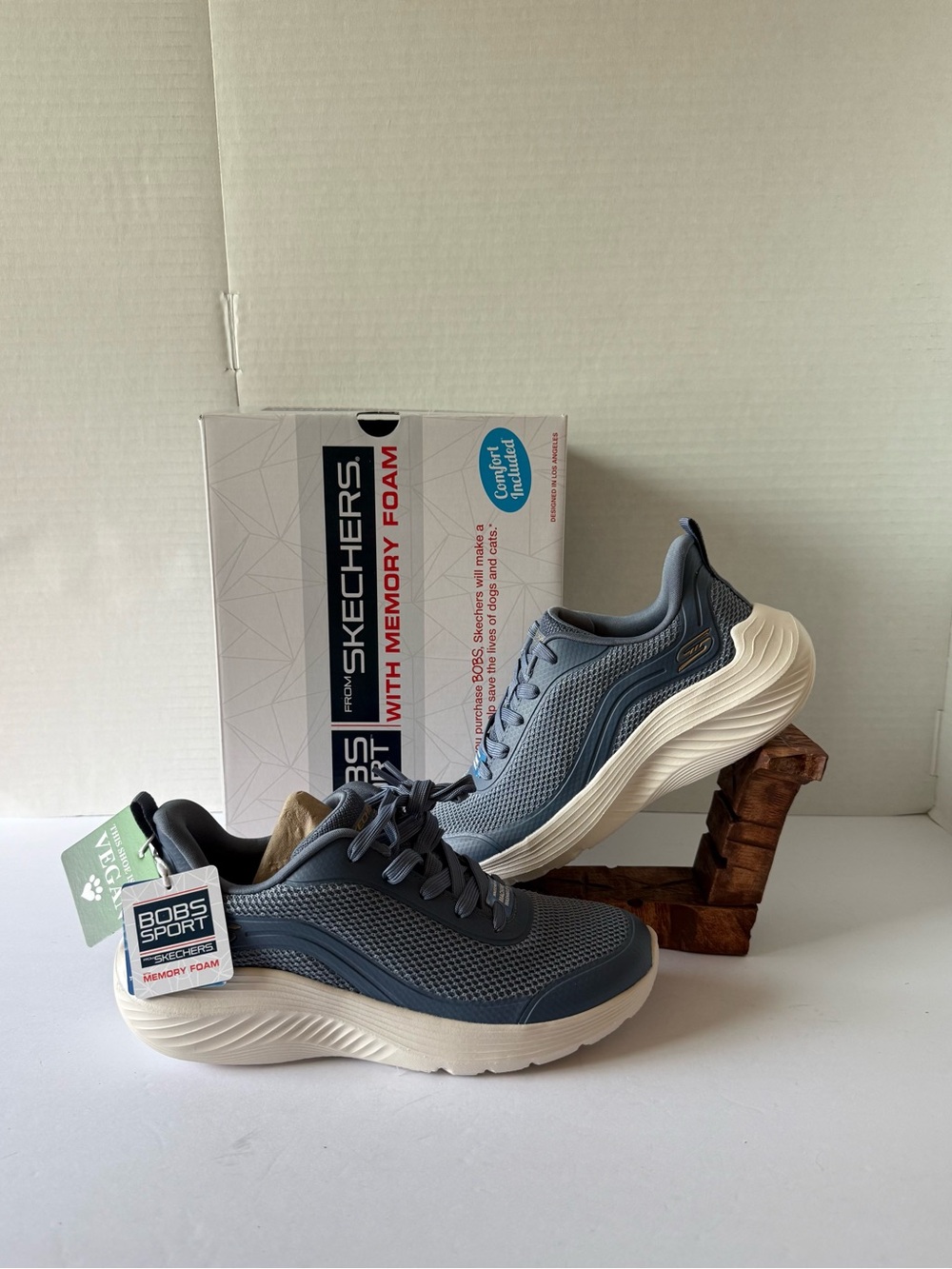 Skechers Bobs Squad Waves Still Wading Sneaker Running 117483Women’s Size 6 New